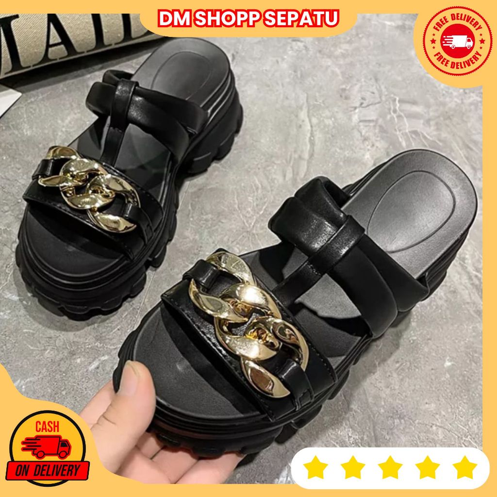 Jual DM SHOP Sendal Wedges Sendal Modis Sendal Pesta Wanita Tali