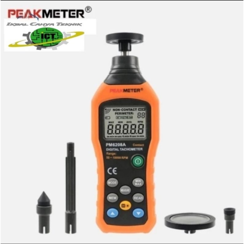 Jual Tachometer Data Logger Peakmeter PM6208A RPM Tester MS6208A Taco