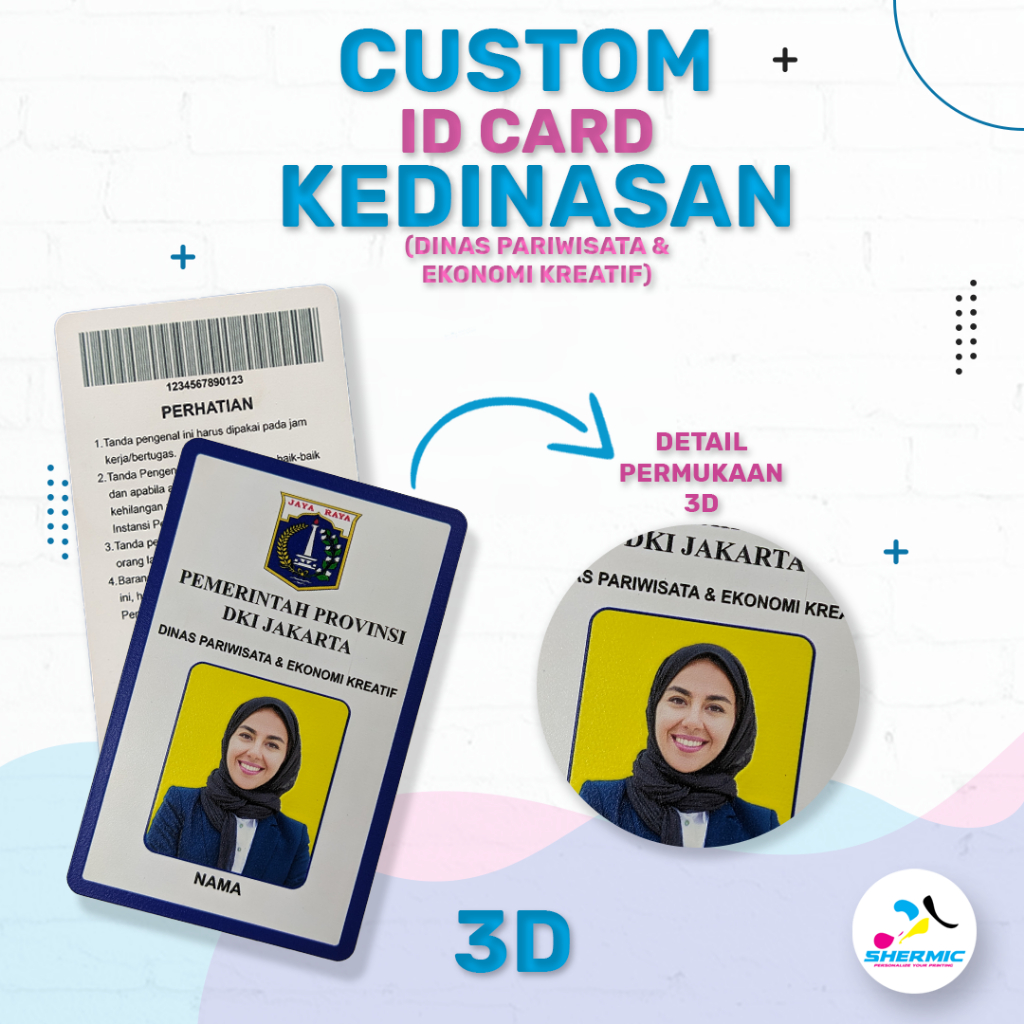 Jual Cetak Custom Print UV DESAIN ID CARD Name Tag TERBARU BERKUALITAS