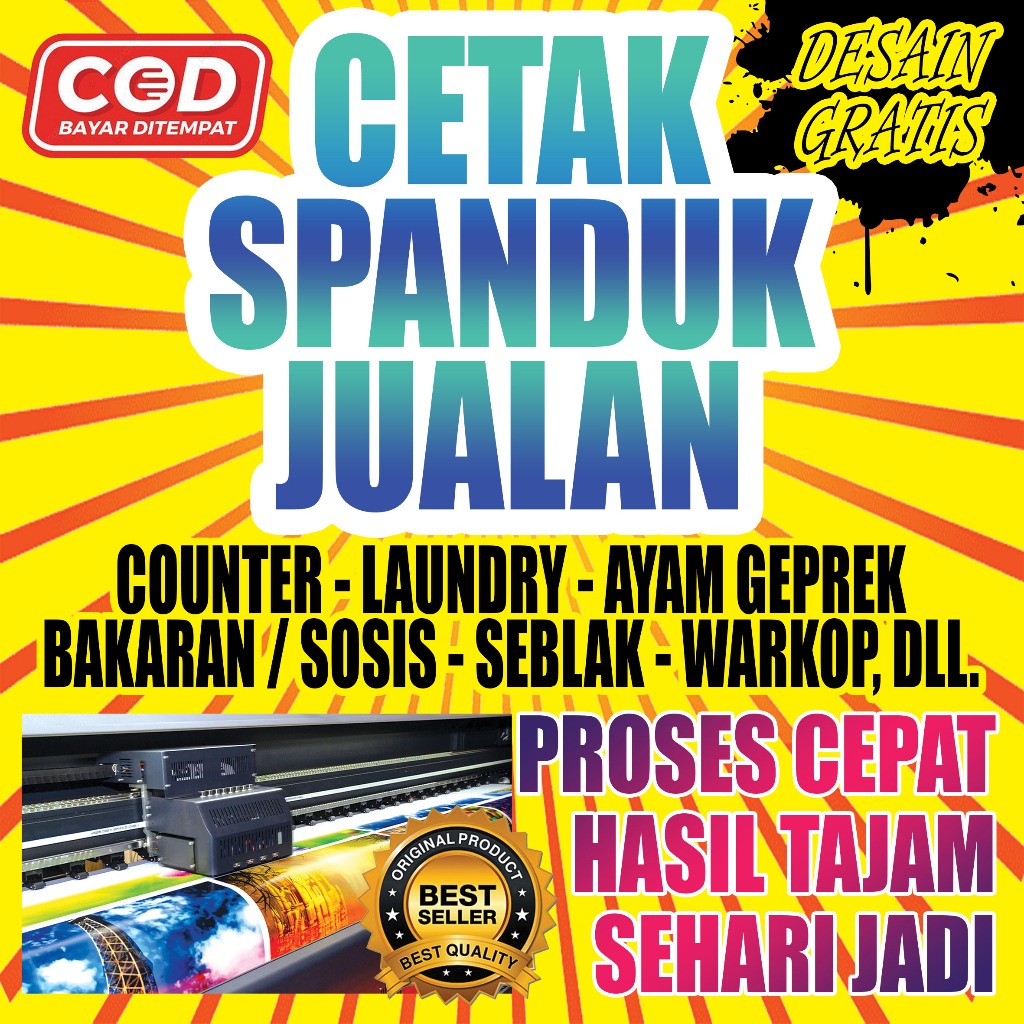 Jual CETAK SPANDUK BANNER JUALAN BANNER KONTER BANNER WARUNG