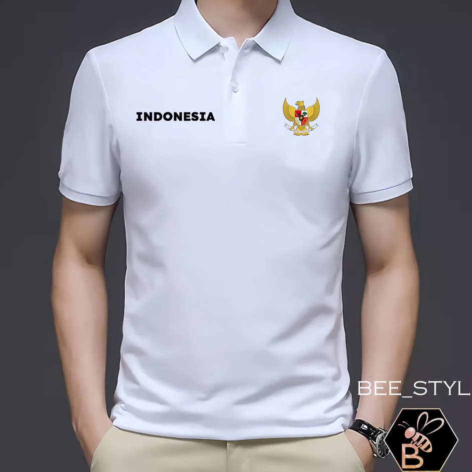 Jual Super Special Kaos Kerah Pria Logo Garuda INDONESIA Kaos Polo