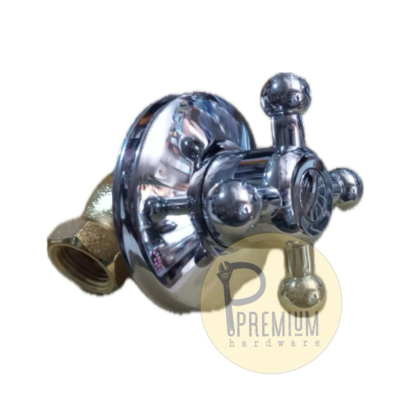 Jual STOP KRAN SHOWER TANAM BALING WALL SHOWER VALVE STAINLESS KUNINGAN