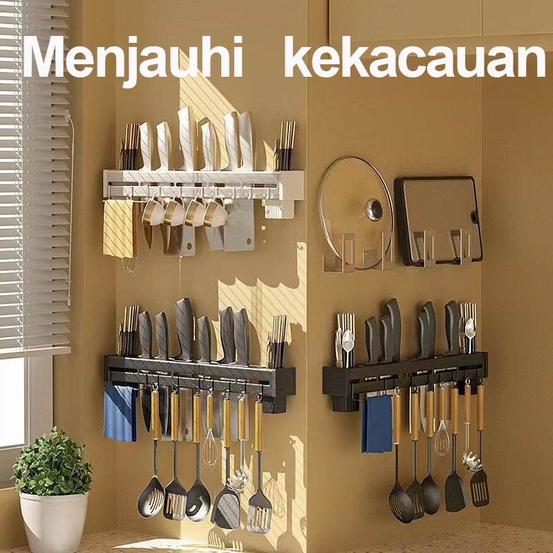 Jual Rak Pisau Rak Dinding Dapur Stainless Steel Kitchen Rack Tempat