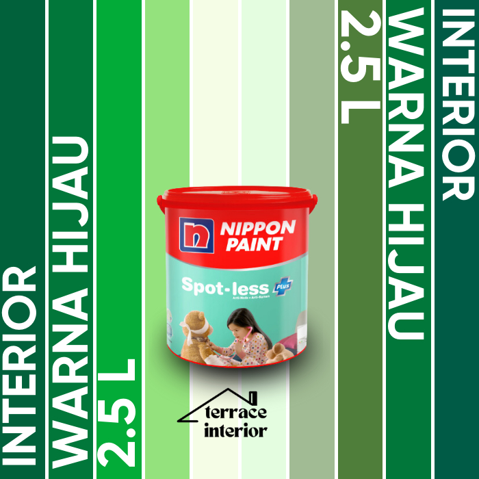 Jual Cat Tembok Spotless Plus Nippon Paint Interior Warna Hijau 2 5