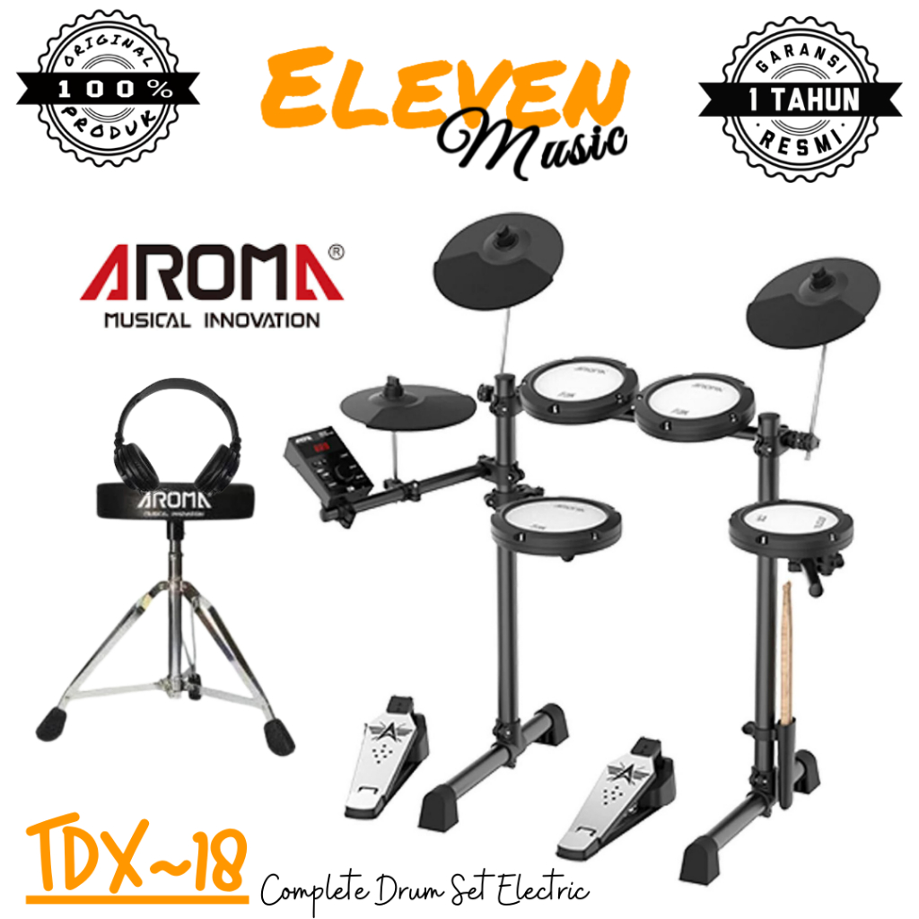 Jual Aroma TDX18 Digital Electronic Drum Kit Drum Elektrik Paket Aroma