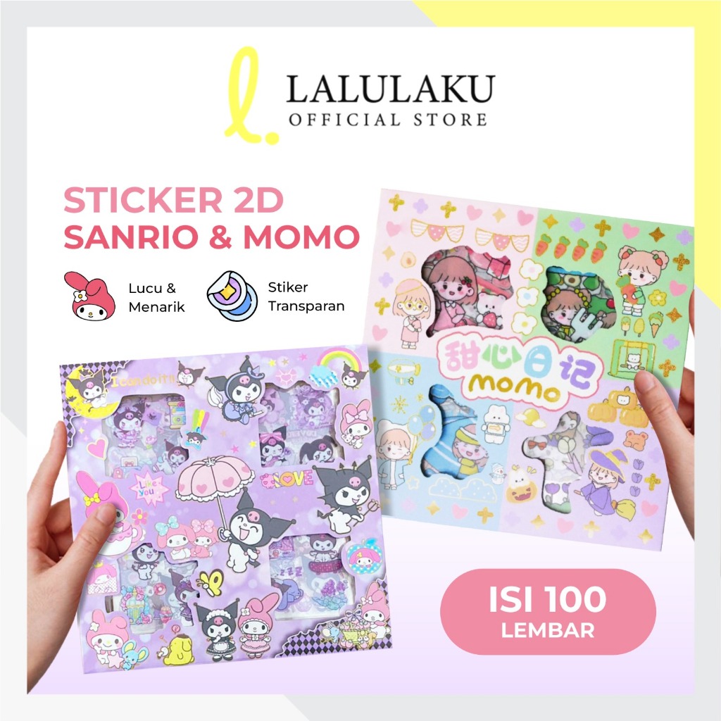 Jual Stiker D Lembar Sticker Momo Kartun Korea Lucu Anti Air