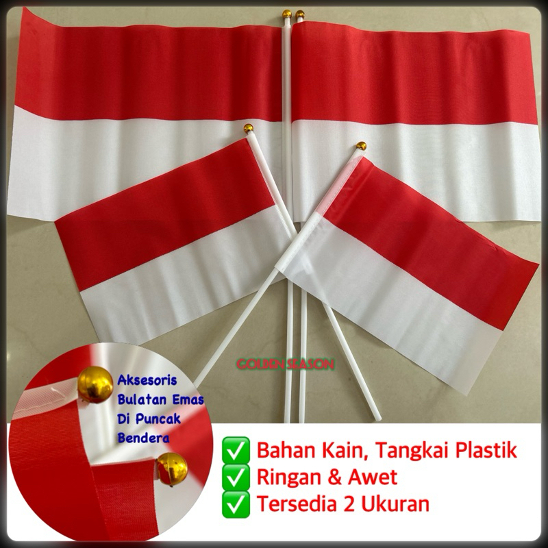 Jual Bendera Tangkai Kain Merah Putih Pawai Agustus Shopee Indonesia