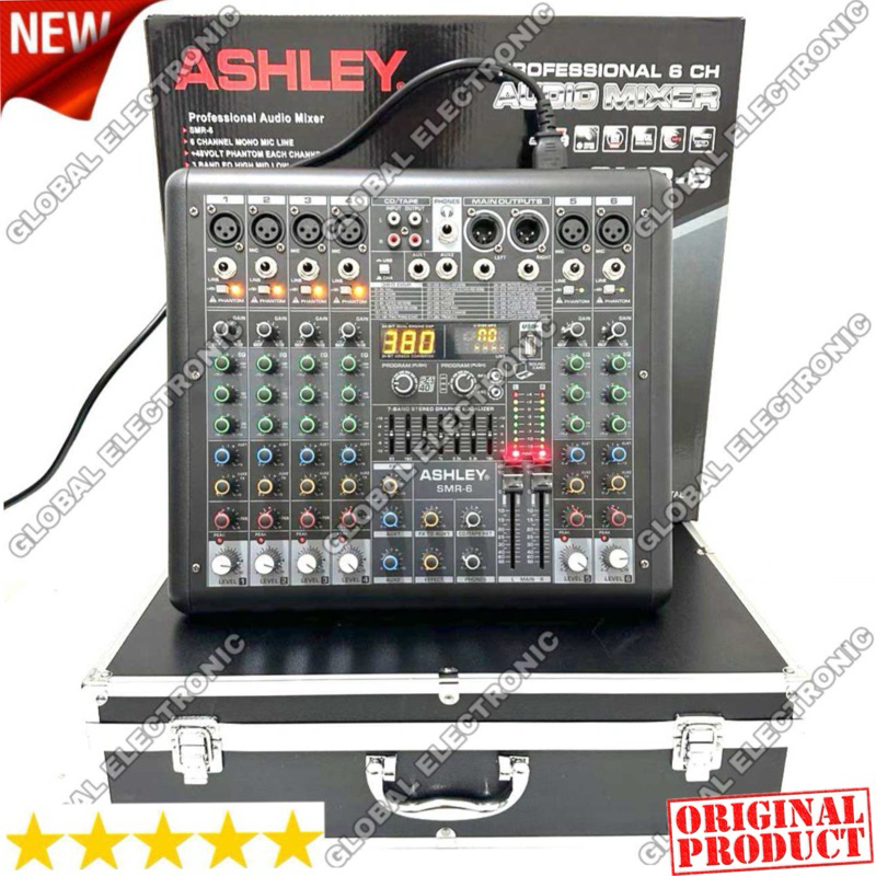 Jual Mixer Ashley SMR 6 Original 6 Channel Bluetooth Free Koper Smr6