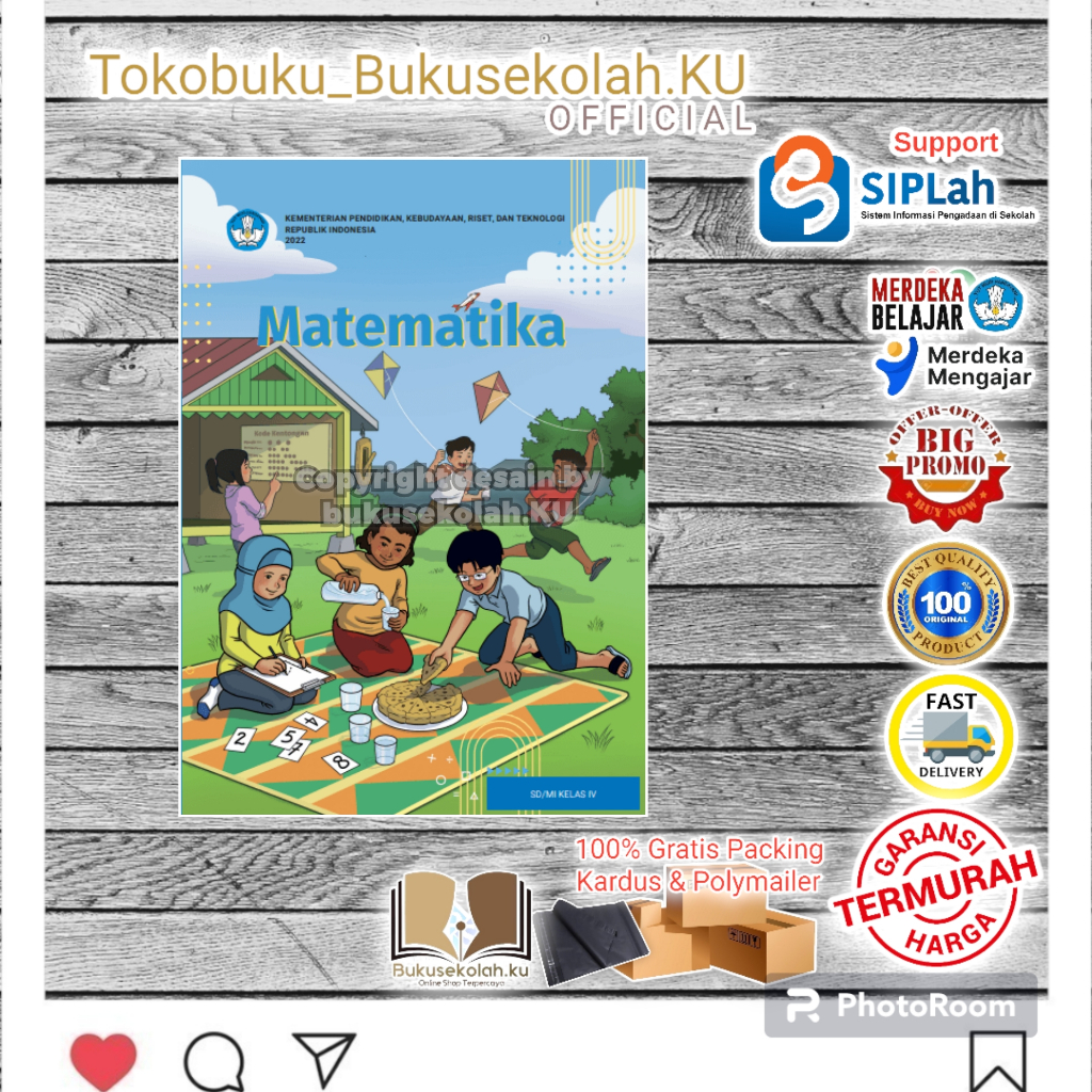 Jual Harga Murah HET Buku Kurikulum Merdeka MATEMATIKA Kelas 4 SD MI