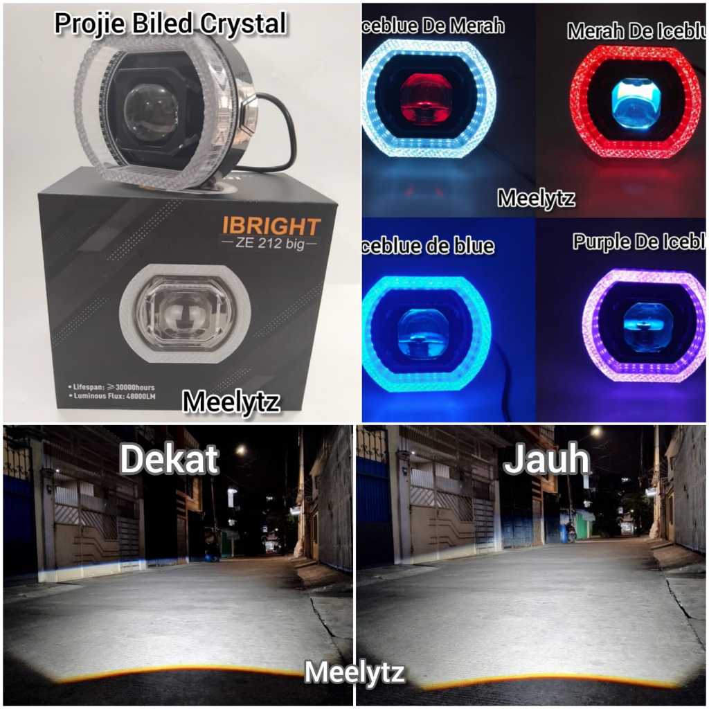 Jual Ibright Projector Projie Biled Crystal Matrix X Inc Blue