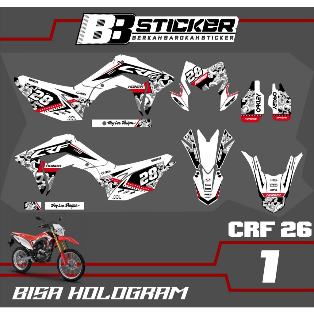 Jual STICKER PREMIUM Setiker Decal CRF 150 L Minimalis Fullbody Dekal