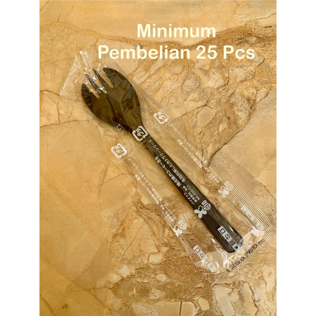 Jual Sendok Plastik Tebal In Spork Steril Sendok Dan Garpu