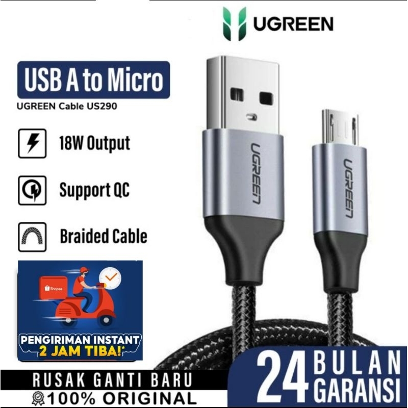 Jual Ugreen Kabel Charger Micro Usb Fast Charging Qc W Shopee