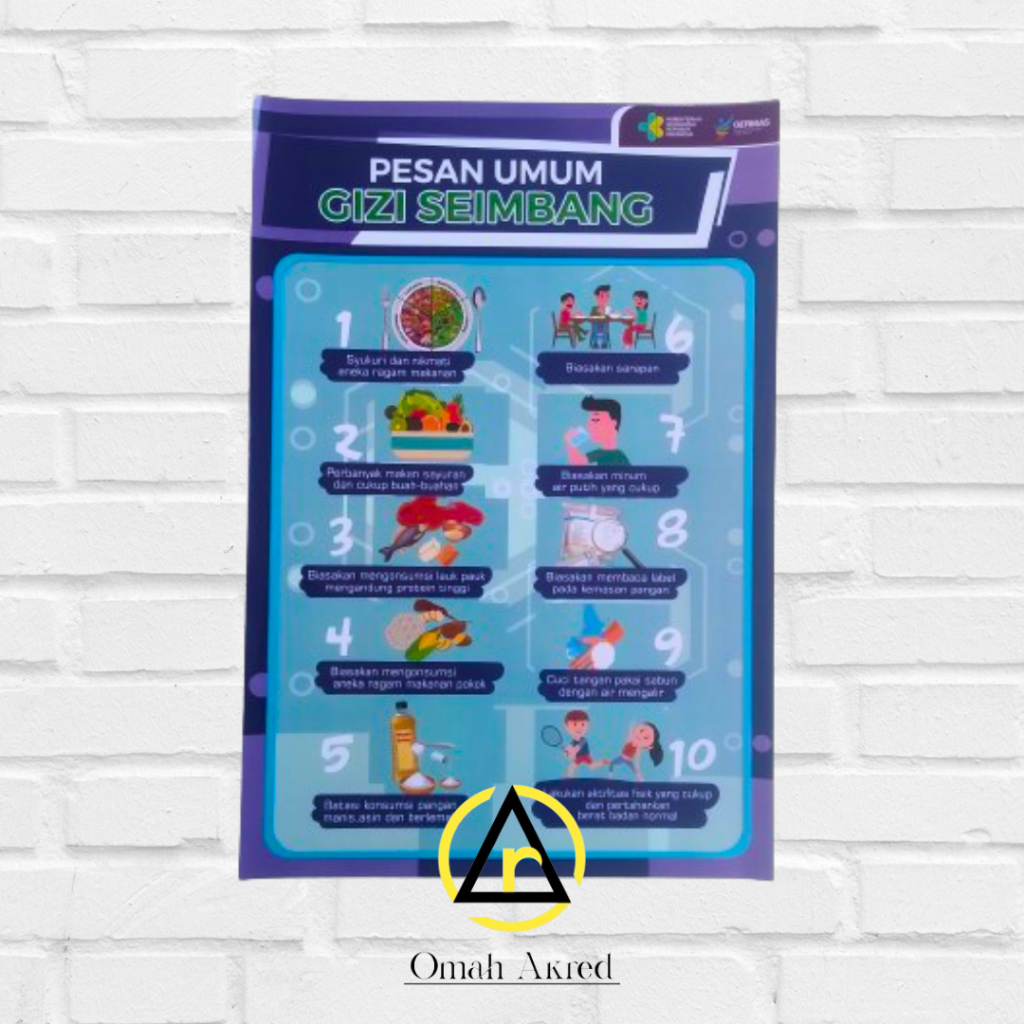 Jual Poster Pesan Umum Gizi Seimbang Gizi Cegah Stunting