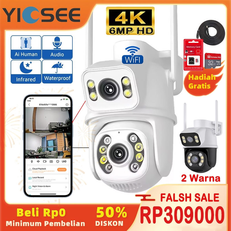 Jual Ip Camera Cctv Mp Dual Lens Outdoor Kamera Wifi Outdoor