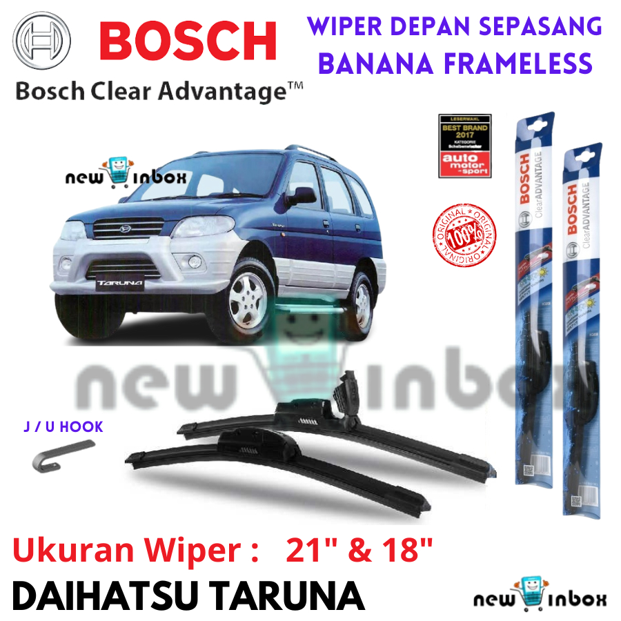 Jual Wiper Depan Mobil Daihatsu Taruna Sepasang Frameless Bosch Clear