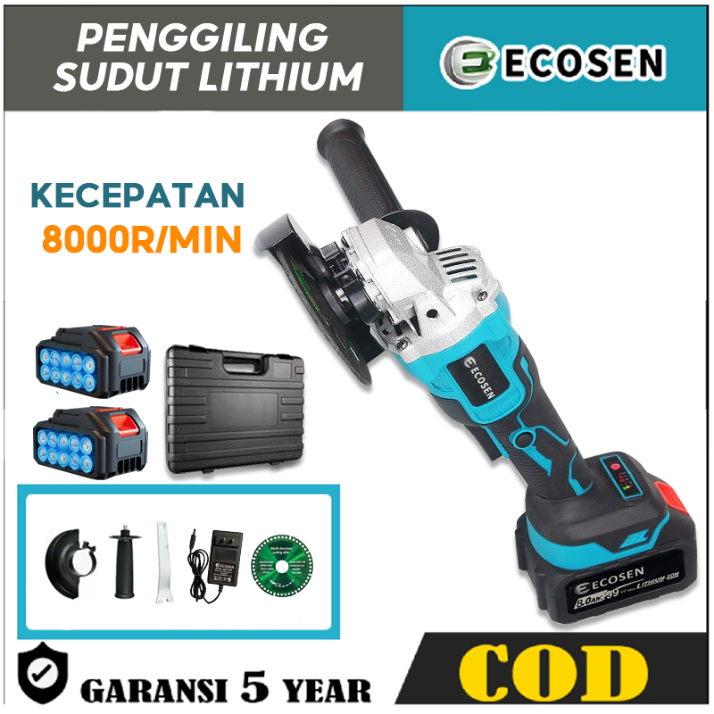 Jual Ecosen Gerinda Baterai Cordless Angle Grinder Gerinda Tangan