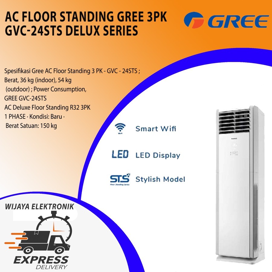 Jual AC FLOOR STANDING GREE 3 PK 6 PK TS SERIES DELUXE NON INVERTER