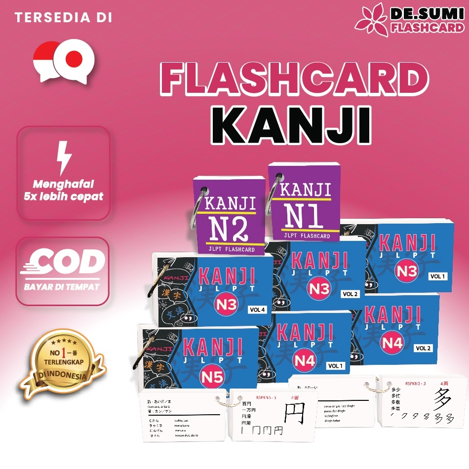 Jual Kode X B Flash Card Kartu Kanji Jlpt N N N N N Nattesjtest