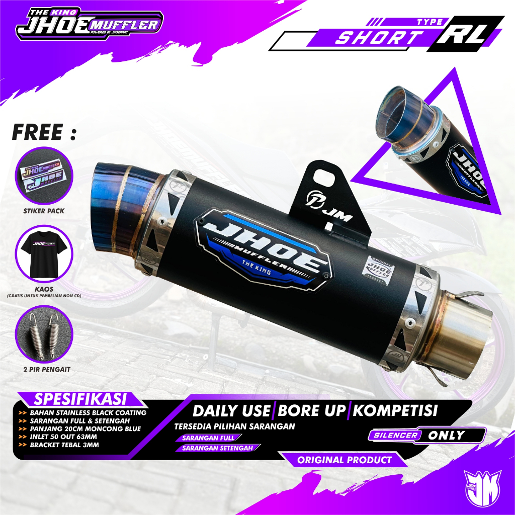 Jual Silencer Knalpot Racing Type Short Rl By Jhoe Muffler Original