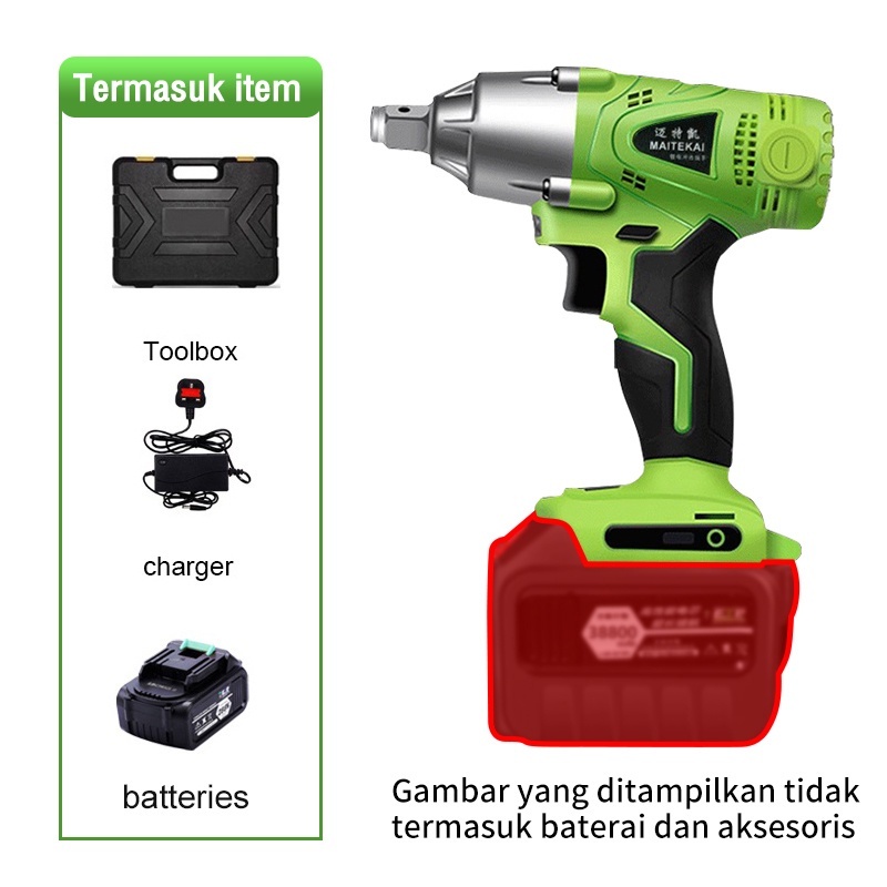 Jual Reaim CORDLESS IMPACT WRENCH Impact Baterai MESIN BOR UNTUK BAUT