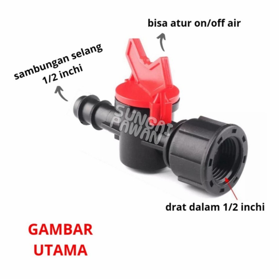 Jual Drip Tape Valve Check Kran Penyambung Sambung Sambungan Connector