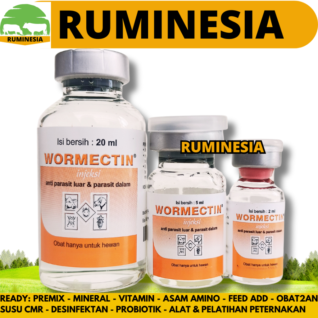 Jual Wormectin Ml Ml Ml Anti Parasit Luar Dalam Obat Scabies