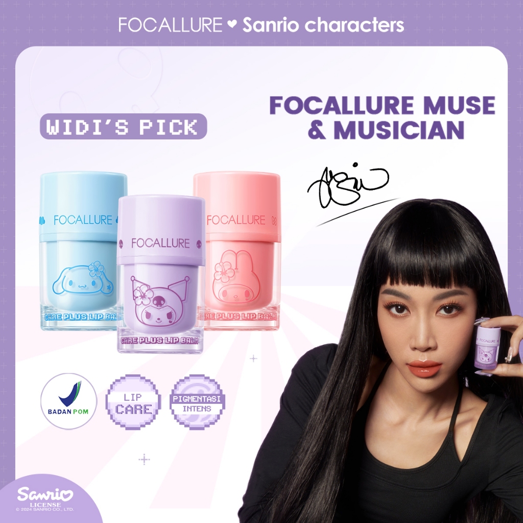 Jual FOCALLURE X Sanrio Lip Tint Pro Plump Jelly Lip Balm CallMeBeauty