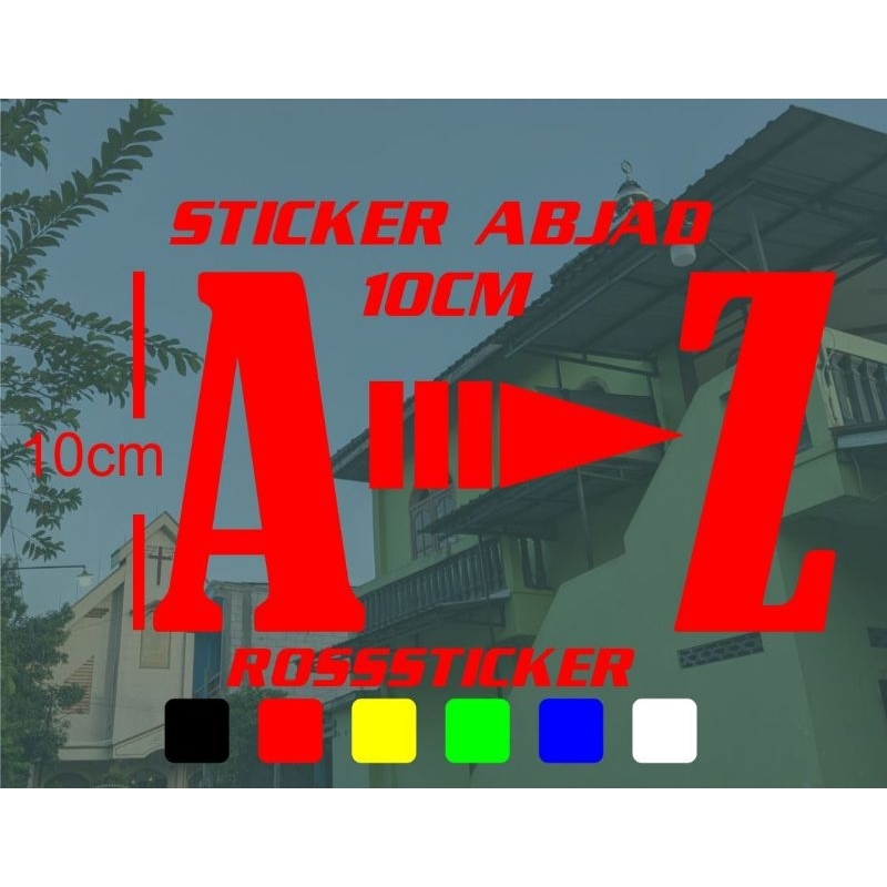 Jual Sticker Cutting Abjad Sticker Huruf Etalase Gerobak Jualan