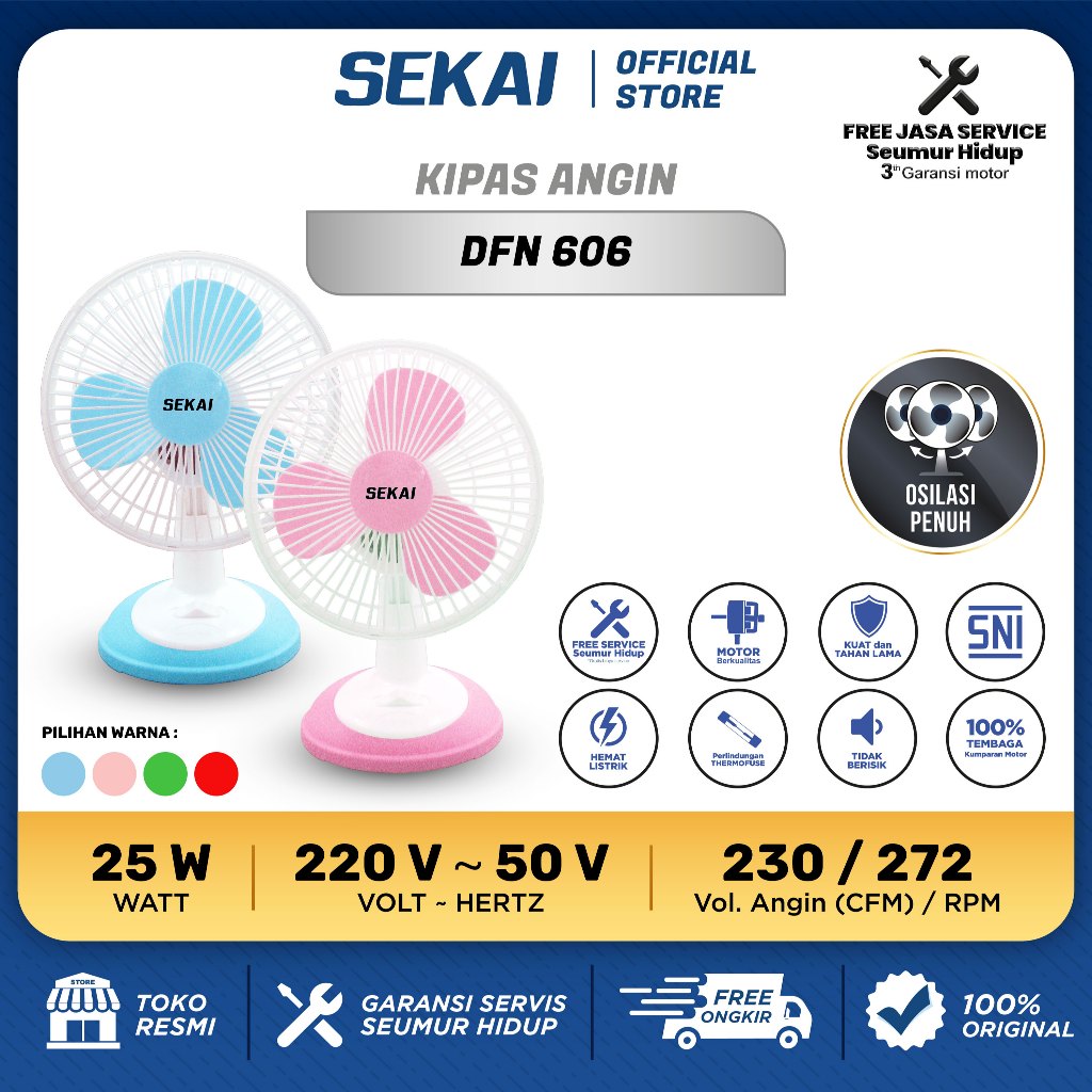 Jual Sekai Kipas Angin Meja DFN 606 6 Inch Shopee Indonesia