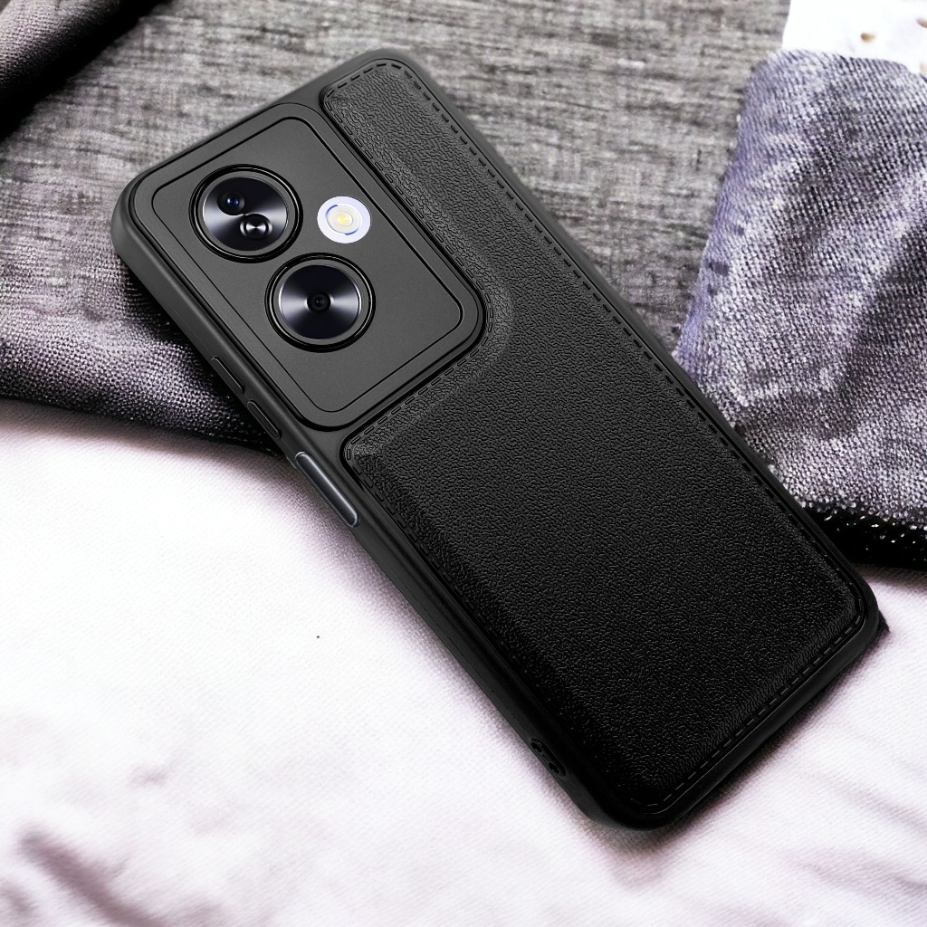 Jual Oppo A G Case Softcase Premium Leather Black Camera Protection