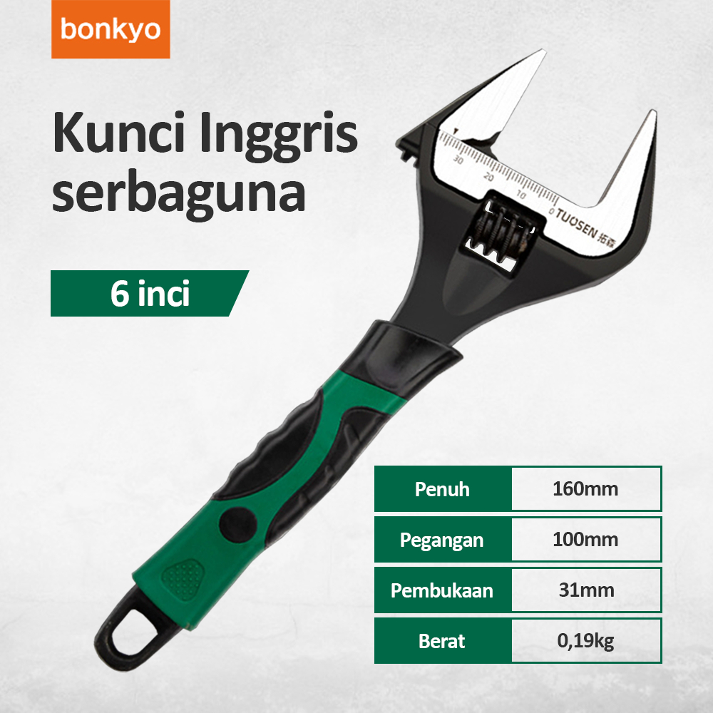 Jual Bonkyo Kunci Inggris Adjustable Wrench 6Inch Kunci Inggris Kunci