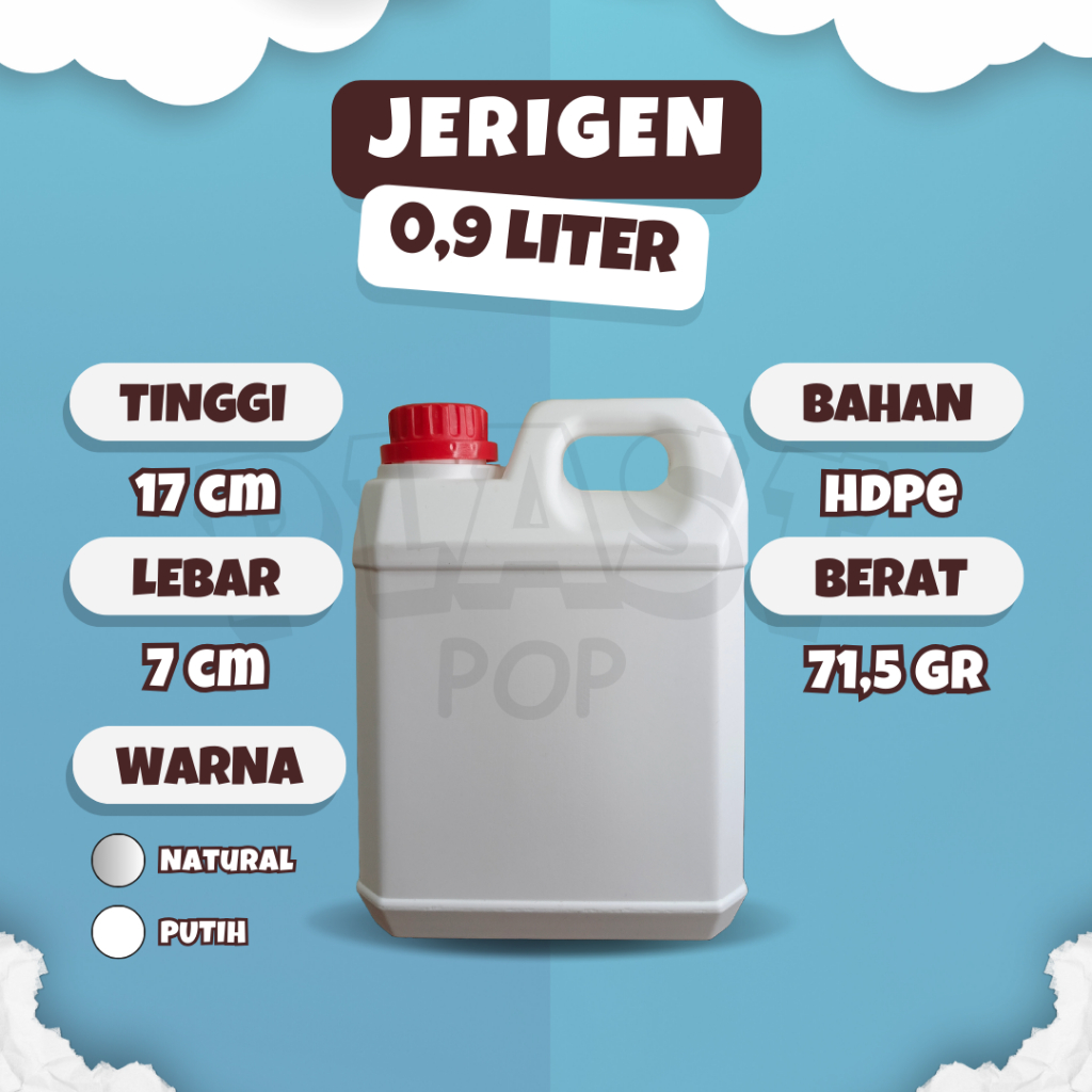 Jual Instant Same Day Jerigen 0 9 Liter Shopee Indonesia