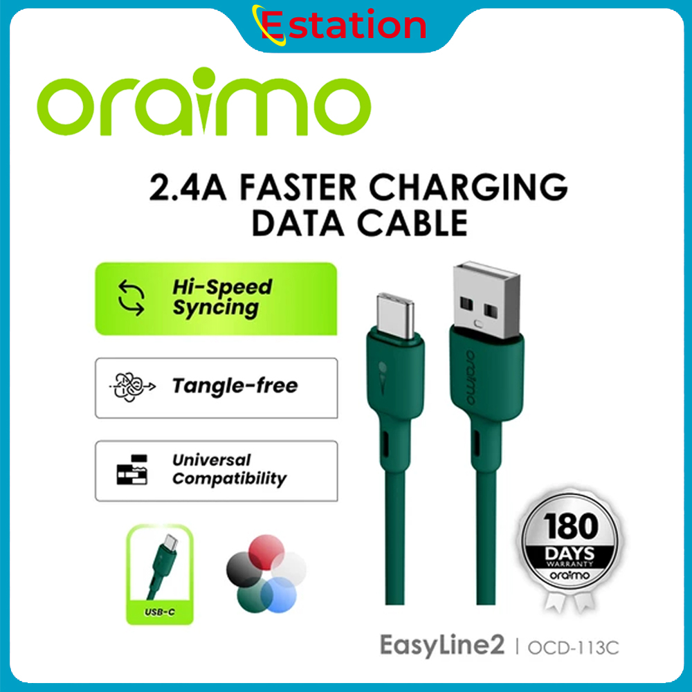 Jual Kabel Data Oraimo USB TYPE C 2 4A Oraimo OCD 113C 1 Toples Isi