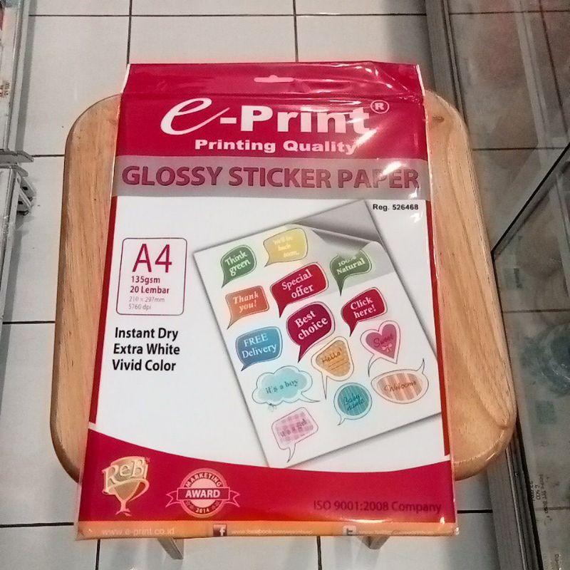 Jual Glossy Sticker Paper E Print A4 Shopee Indonesia