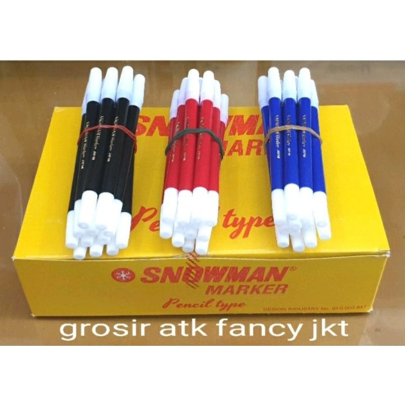 Jual Spidol Kecil Snowman Sign Pen Marker Pw A Biru Shopee Indonesia