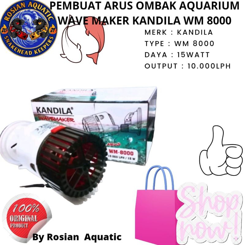 Jual Mesin Pembuat Arus Ombak Air Aquarium KANDILA WAVE MAKER WM 8000