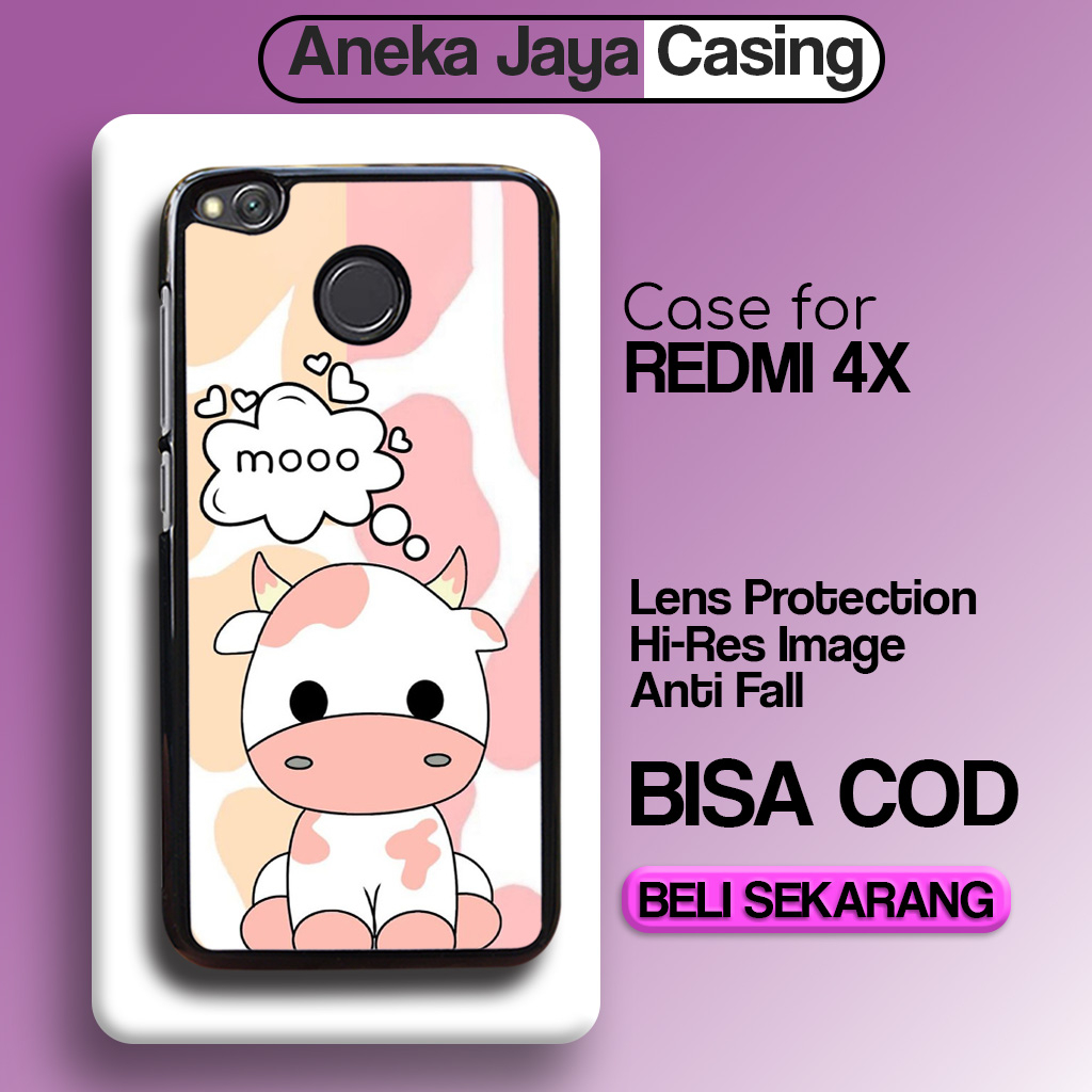 Jual Case Redmi 4x Motif Terbaru Aesthetic Cow Art Hype Keren Lucu Cute