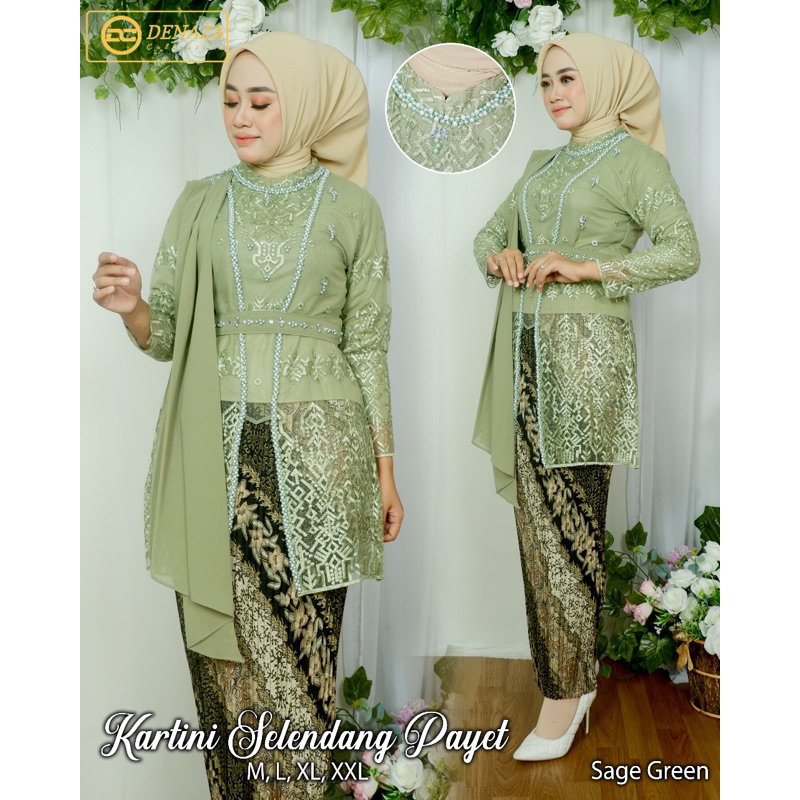 Jual Permata Olshop Kebaya Kartini Kutu Baru Tunik Salendang Payet