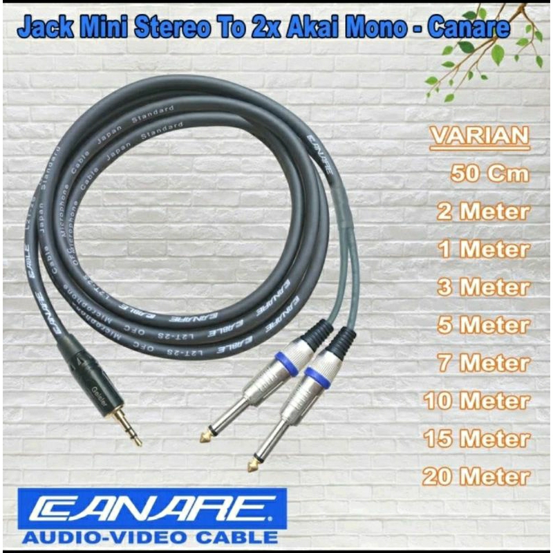 Jual Kabel Audio Canare Jack Akai Mono Mm To Jack Akai Aux Stereo