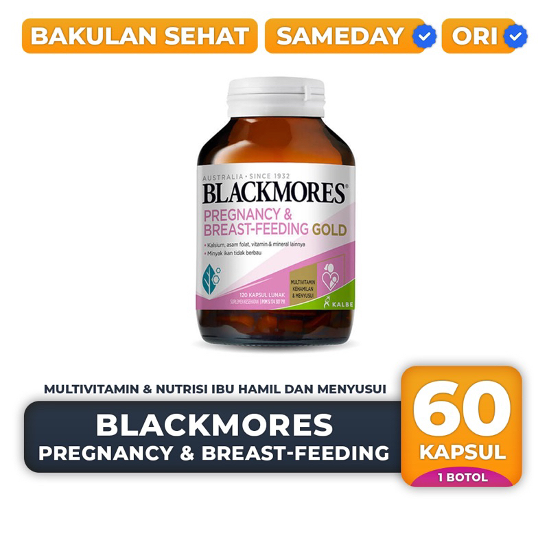 Jual Blackmores Pregnancy Breastfeeding Gold Kapsul Shopee Indonesia