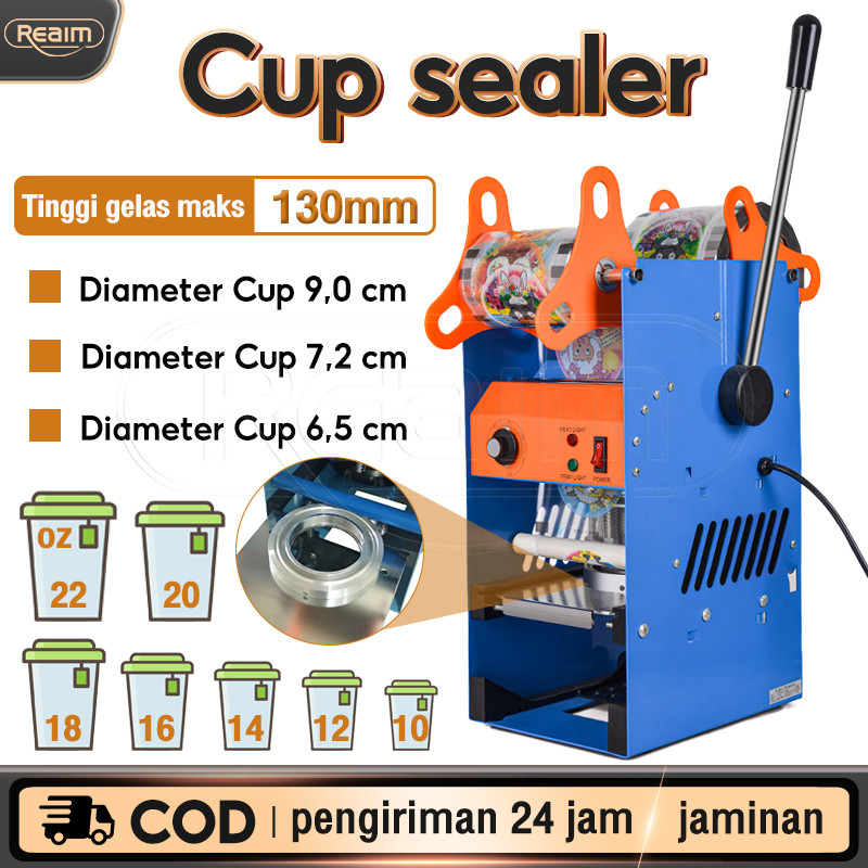 Jual REAIM Cup Sealer Semua Ukuran Cup 12 22 Oz Mesin Cup Sealer