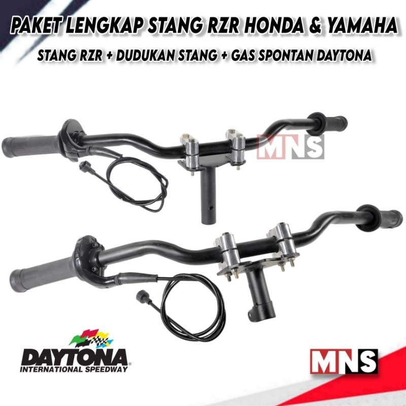 Jual Stang Rzr Satu Set Gas Spontan Daytona Plus Dudukan Stang Honda