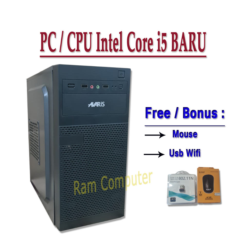 Jual CPU PC Rakitan BARU Core I5 Ram Ddr3 HDD Dan SSD Siap Pake