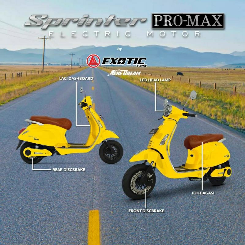 Jual Motor Listrik Exotic Sprinter Pro Max Shopee Indonesia