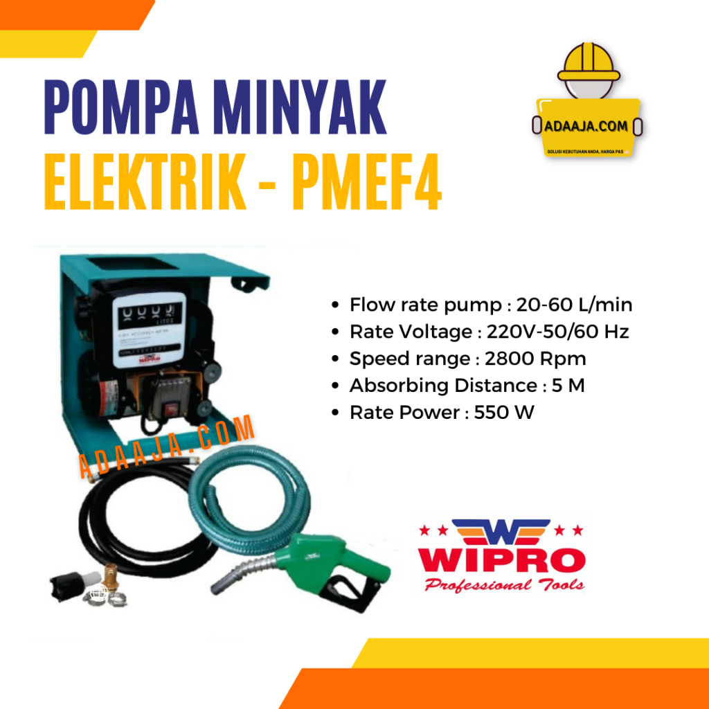 Jual Pompa Minyak Oli Solar Set Dengan Flow Meter Wipro Pmef Shopee