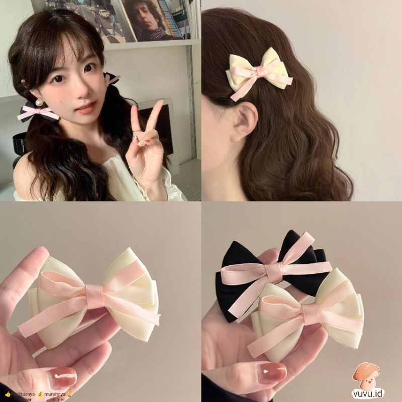 Jual Bow Hair Clip Jepitan Rambut Korea Jepit Rambut Pita Simple