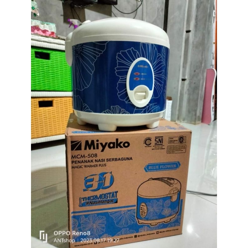 Jual Rice Cooker Miyako Mcm Blue Flower Ukuran Liter Magic