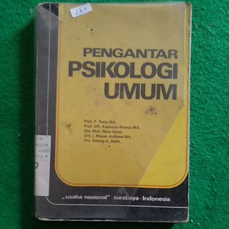 Jual Buku Pengantar Psikologi Umum By Prof F Patty Ma Prof Dr