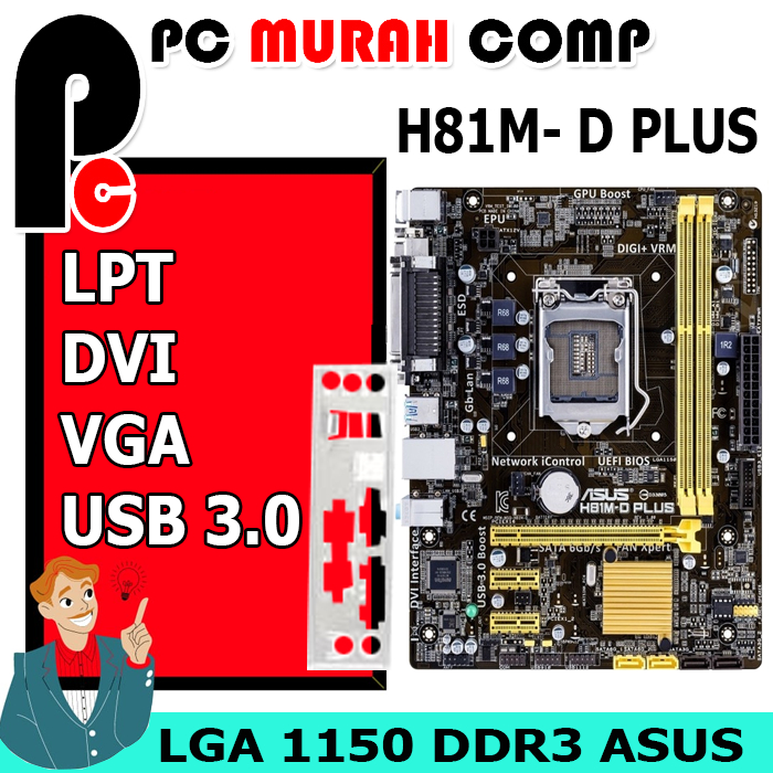 Jual Mainboard Intel LGA 1150 H81 ONBOARD ASUS Shopee Indonesia